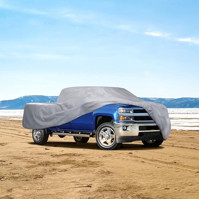 Motor Trend Custom Fit Truck Cover for Nissan Titan 2004-2018, Heavy Duty Car Cover Waterproof All Weather, Indoor Outdoor Heavy Duty Car Cover for Automobiles, Winter Storage