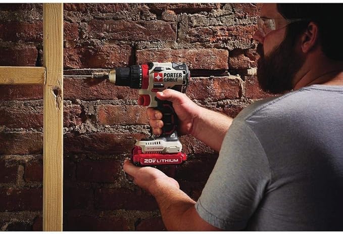 PORTER-CABLE 20V MAX Cordless Drill Driver Kit with 2 Batteries and Charger, 1/2 Inch (PCCK607LB)
