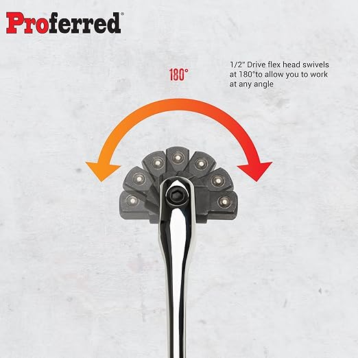 Proferred S42201 Cobra Flex Handle (Breaker Bar), 1/2" Drive, 10"