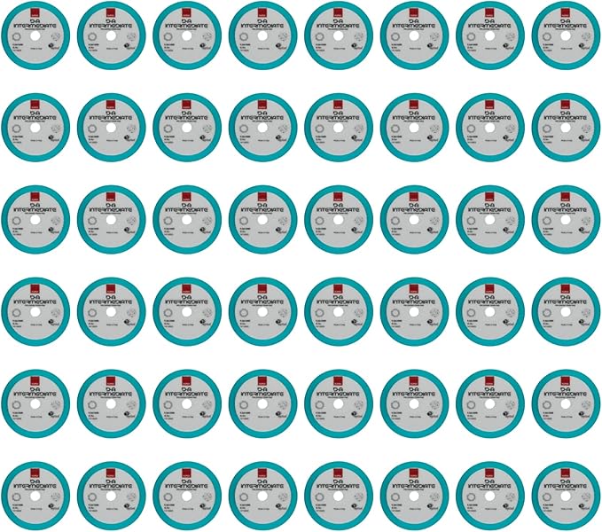 RUPES 9.DA100B Pack of 48 Light Blue D-A Intermediate Foam Polishing Pads 100mm | Ideal for Paint Correction| Improves Finishing Performance | Compatible with 4" Backing Plate
