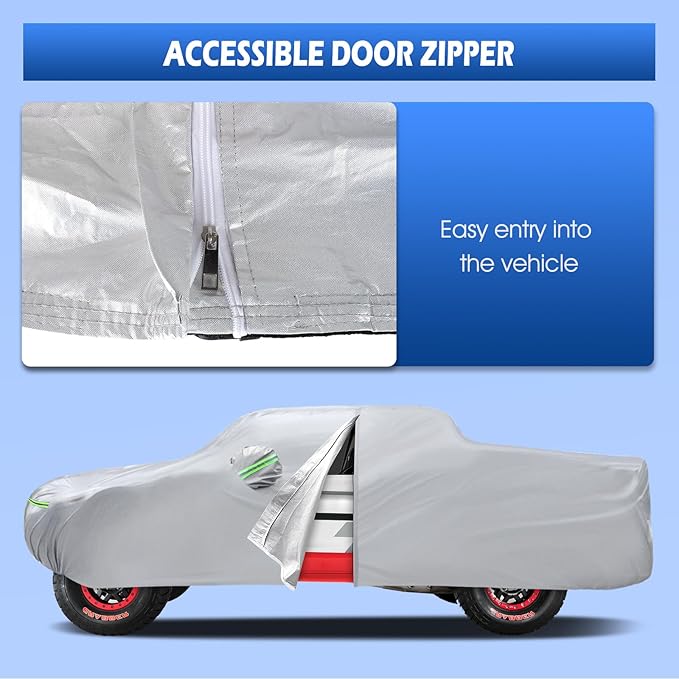 Car Cover Fit for Honda Ridgeline 2006-2026, Migaven Waterproof Full Exterior Cover Sun Rain Protection with Door Zipper and Cotton Lining
