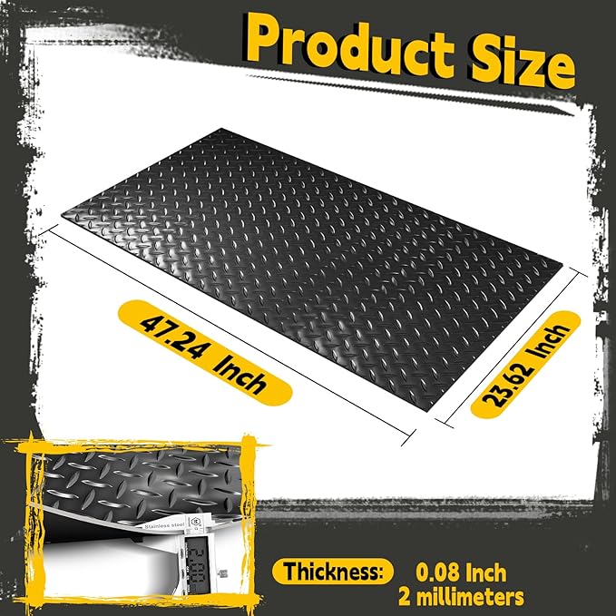 Workbench Mat 47.24"x23.62" Work Bench Pad, 2mm Non-Slip Steel Plate Tool Station for Painting, Woodworking, Crafting, DIY Building (47.24" x23.62)