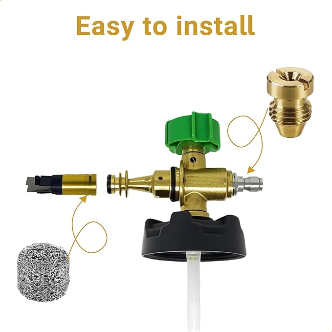 3 Pieces 1.1 mm Foam Cannon Orifice Nozzle and 3 Pieces Foam Maker, Universal Thread Tips for Snow Foam Lance