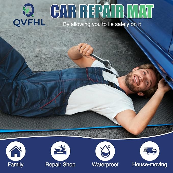 Rolling Creeper Mat Car Repair 58"X28", Foldable Car Repair Pad with Storage Bag for Low Clearance, Special Roads, Long-Distance Trucks, Mechanics Pad
