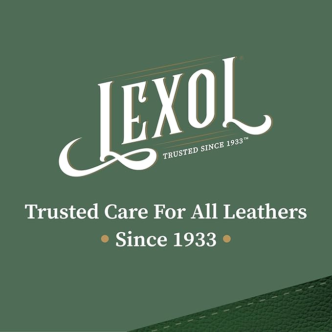 Lexol All Leather Conditioner, Naturally Derived Leather Conditioner with Bee and Carnauba Milk, Great for Car Interiors, Boots, Furniture, Bags, Jackets and More, 16.9 fl oz