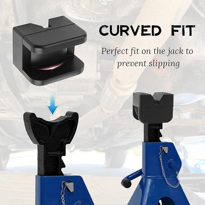 2PCS Pinch Weld Jack Pad,Thickened Rubber Jack Stand Pads for Lifting Points Cushioning and Non-Slipping,Universal Pinch Weld Jacks Adapter with Load-Bearing Range of 2 to 4 Ton
