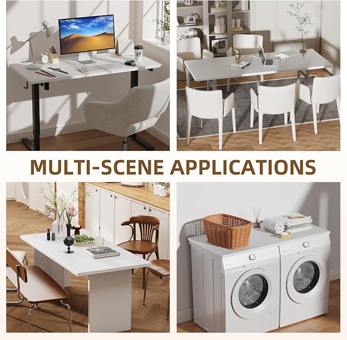 Universal Solid One-Piece Wood Table Top, 48"x24"x1" Workbench Top - Rectangular Particle Board for Standing Desk, Home Office Desk Countertop DlY, Washer Dryer, Coffee, Bar Tabletop