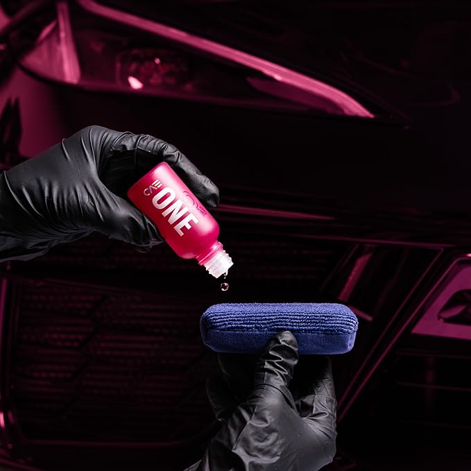 GYEON One EVO Light Box ceramic coating auto paint protection hydrophobic deep gloss finish scratch resistant DIY car detail sealant dark paint safe long lasting durability easy apply swirl free shine