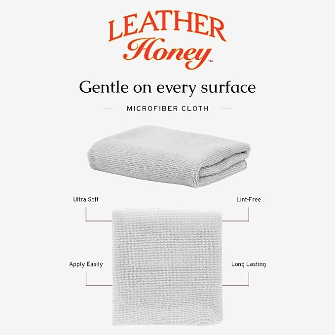 Leather Honey Complete Leather Care Kit Including 8 oz Cleaner, 32 oz Conditioner and 2 Applicator Cloths for use on Leather Apparel, Furniture, Auto Interiors, Shoes, Bags and Accessories