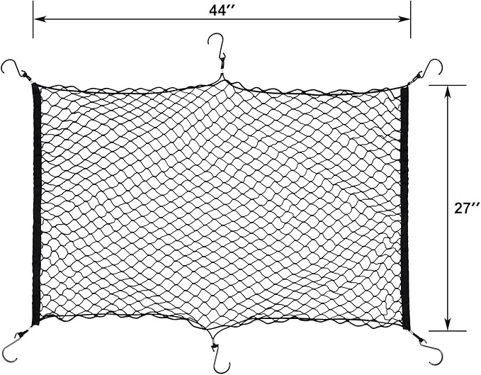 Hikenture Cargo Net for Folding Wagon - Anti-Falling Nylon Cover With 6 Hooks