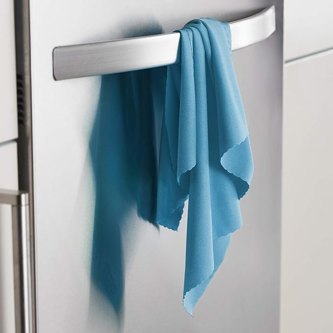 E-Cloth Glass & Polishing Cloths, Premium Microfiber Glass Cleaner, Great for Windows, Glass and Mirrors, Washable and Reusable, 100 Wash Guarantee, Alaskan Blue, 1 Pack