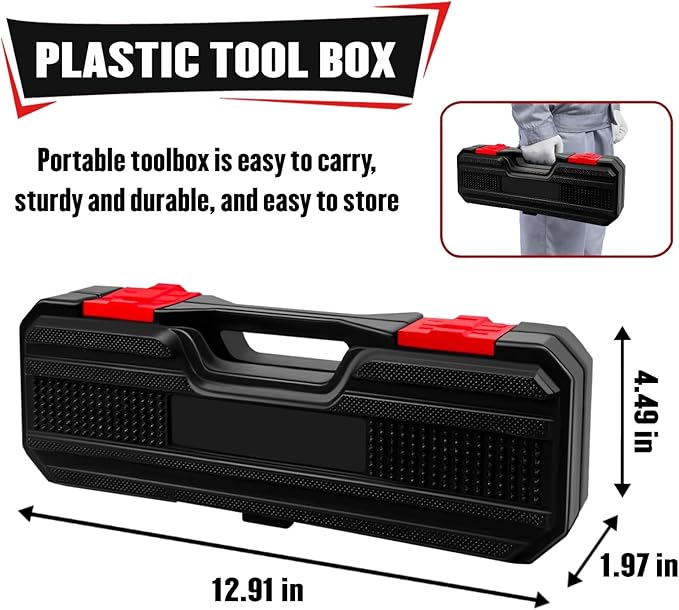 YIYITOOLS 27Pcs 1/4 Inch Drive Click Torque Wrench Set, Bike Maintenance Kit with Bit Sockets, Adapter, Universal Joint & Extension Bar, 2.3-27.1NM (20-240IN.LB) ±3% Precision