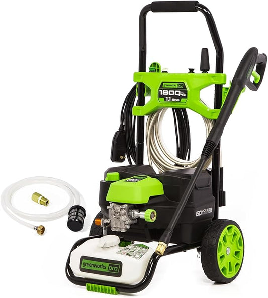 Greenworks 60V 1800 PSI Max (1.1 GPM) Hybrid (120V / Cordless) Electric Pressure Washer, Battery Not Included