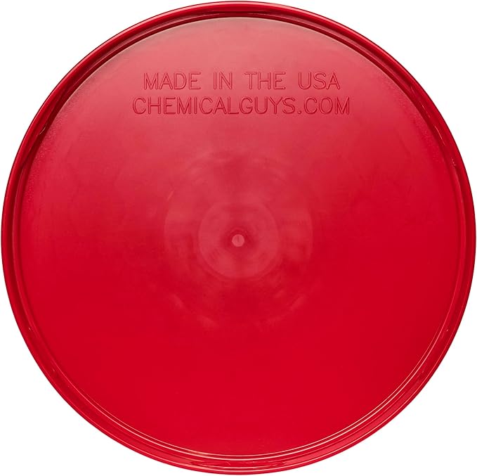 Chemical Guys IAI518 Car Wash Bucket Lid, Red (Can Be Used as Seat, Storage, Etc) - Fits Chemical Guys Bucket & Other Standard Buckets; Bucket Not Included