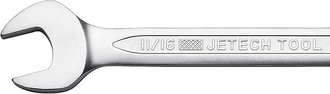 Jetech 11/16 Inch Combination Wrench, Industrial Grade Spanner with 12-Point 15-Degree Offset Chrome Vanadium Steel Forged Heat-Treated, SAE
