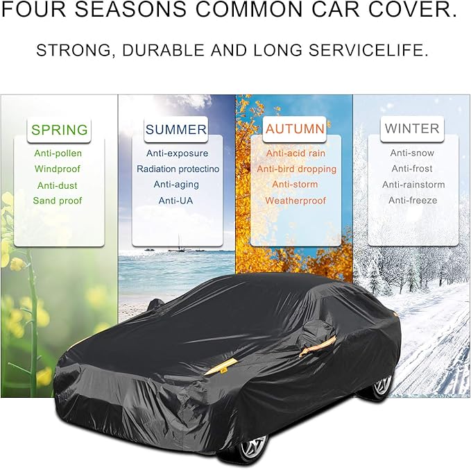 UV Protection Car Cover Windproof Dustproof Scratch Resistant Outdoor Universal Full Car Covers for Sedan S