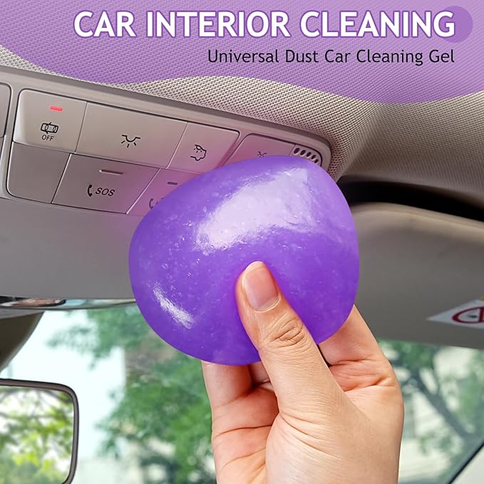 Car Cleaning Gel Car Cleaning Putty Car Putty Car Interior Cleaner Car Slime Car Detailing Kit Car Accessories Gifts for Men Women Stocking Stuffers Purple