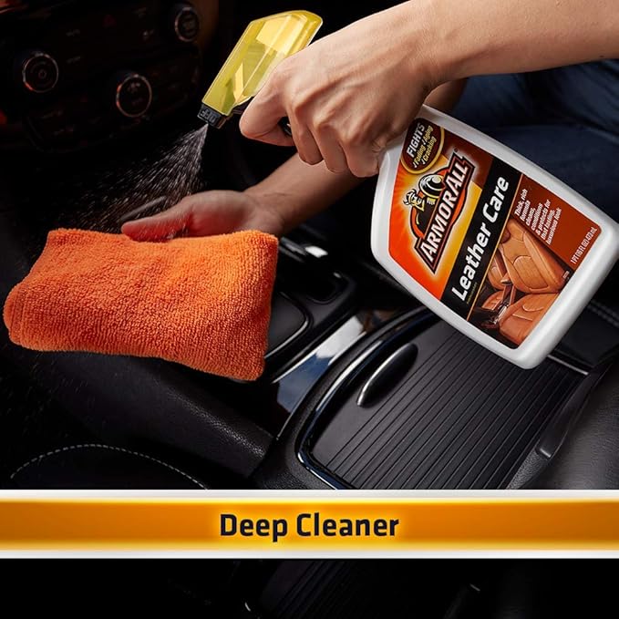 Armor All Car Leather Care Spray, Leather Cleaner and Protectant for Cars, Trucks and Motorcycles, Includes 2 Bottles, 16 Fl Oz Each