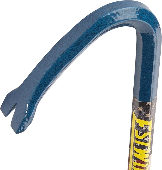 ESTWING Gooseneck Wrecking Bar - 5/8" x 18" USA Made Pry Bar with Angled Chisel End & Forged Steel Construction - EWB-18