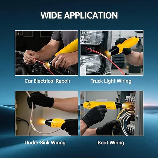 400PCS Solder Seal Wire Connectors Kit with Heat Air Gun, Heat Shrink Solder Butt Connectors Waterproof Electrical Terminals for Automotive Marine Boat RV Wiring Repair