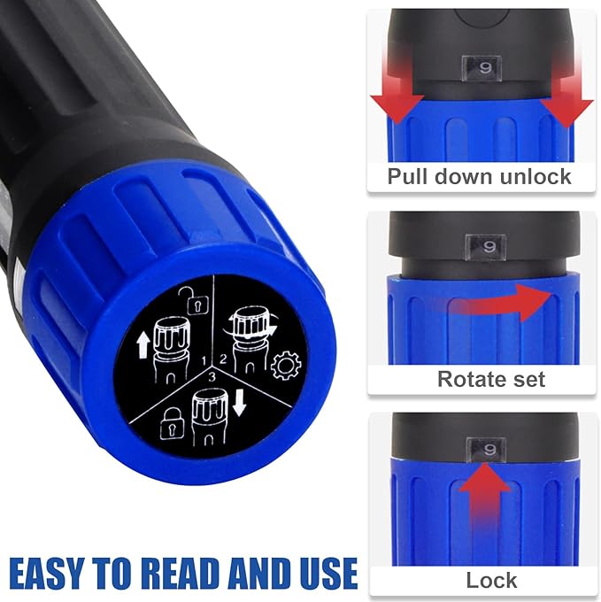 BULLTOOLS Torque Screwdriver Wrench Set, 10 to 70 Inch Pounds Torque Wrench Set for Bike Repairing and Mounting
