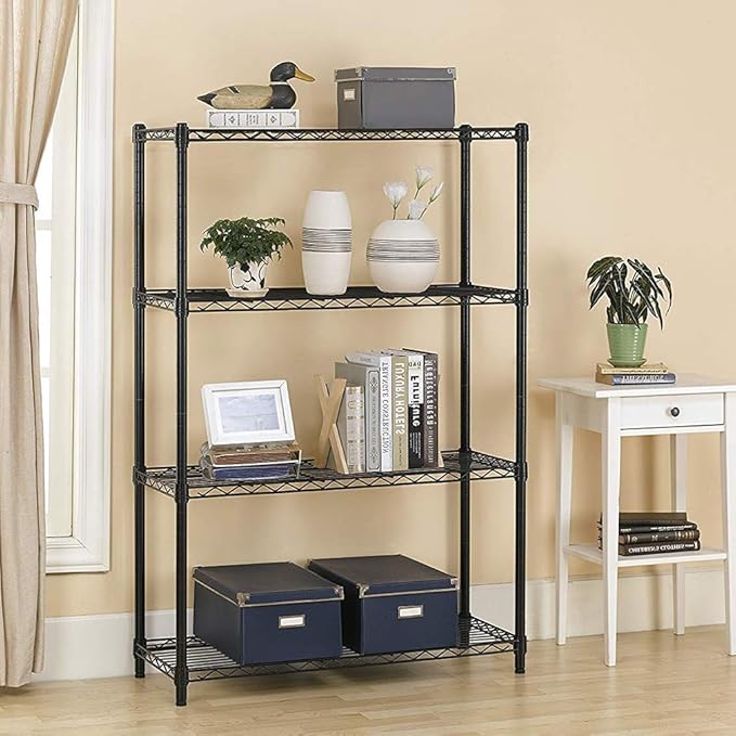 14x36x54 Inch 4-Shelf Storage Shelves Heavy Duty Shelving Unit for Kitchen Metal Shelves Garage Organizer Wire Rack Shelving Storage Unit Shelf Adjustable Utility NSF Certification Commercial