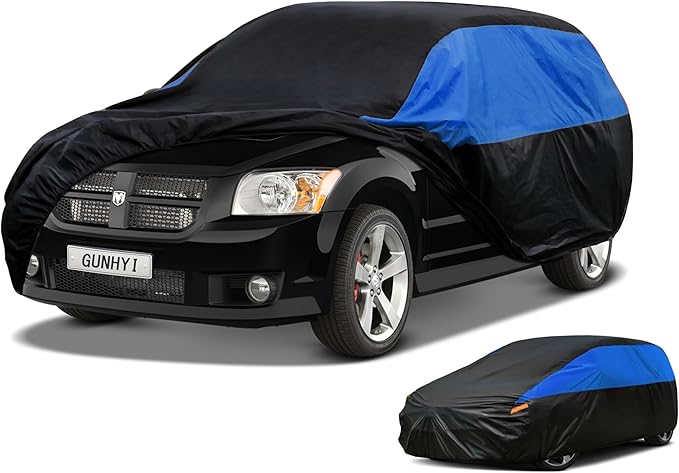 Dodge Car Cover Custom Fit Dodge Caliber Waterproof All Weather, Lightweight Full Car Cover Outdoor Sun UV Rain Dust Snow Wind Protection.