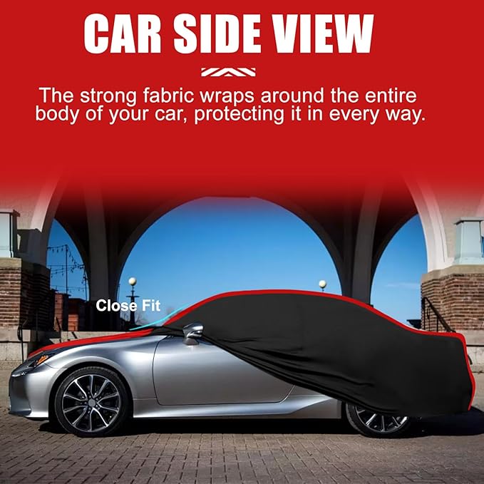 Indoor Car Cover Replace for 2015-2025 Lexus RC300 RC350 F Sport, Luxurious Stretch Satin Ultimate Custom-fit Indoor Breathable Car Cover for Dust-Proof, Underground Garage, Car Show