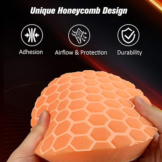 Buffing Polishing Pads 6 Inch - 7Pcs 150mm Face for 6 Inch 150mm Backing Plate, Car Compound Buffing Sponge Pads and Woolen Cutting Polish Pad Kit for Car Polishing and Waxing