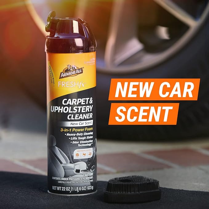 Armor All Carpet and Upholstery Cleaner Spray , Car Upholstery Cleaner for Tough Stains, 22 Fl Oz, 1 Count (Pack of 1)