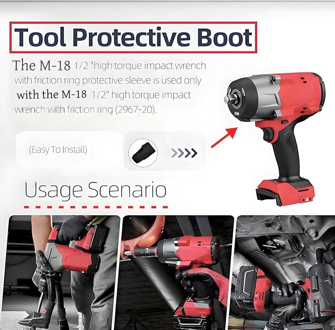 49-16-2967 49162967 Protective Boot Compatible With M-18 1/2" High Torque Impact Wrenchs.(2967-20)(2967-21B)(2967-21F)(2967-22).