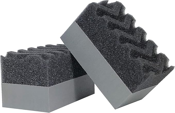 303 Products 39025 Tire Shine/Tire Dressing Applicator Pads - Perfect for Using to Apply Tire Shine, Tire Wet, Tire Gel, Or Tire Balm - Superior Product Application - Reduce Mess, 2 Pack , gray