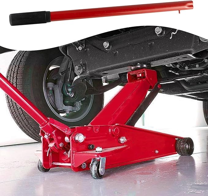 Horizontal Hydraulic Jack Handle Replacement Kit, 2 Ton Floor Jack Red Pole Lever for Car Automotive Accessories