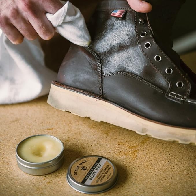 Otter Wax Boot Wax | 5oz | All-Natural Leather Waterproofer | Made in USA