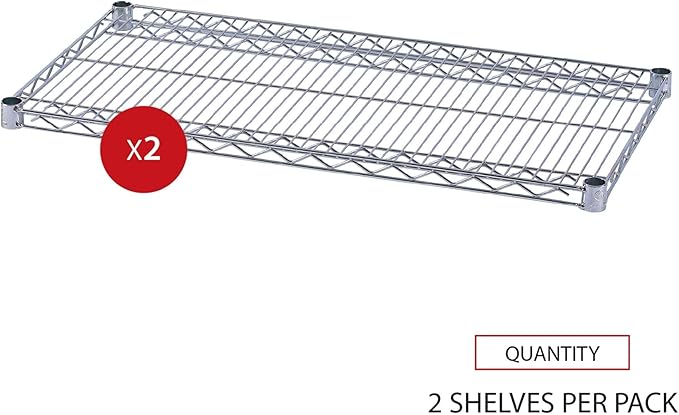 Alera ALE Industrial Wire Shelving Extra Wire Shelves, 36w x 18d, Silver (Case of 2 Shelves)