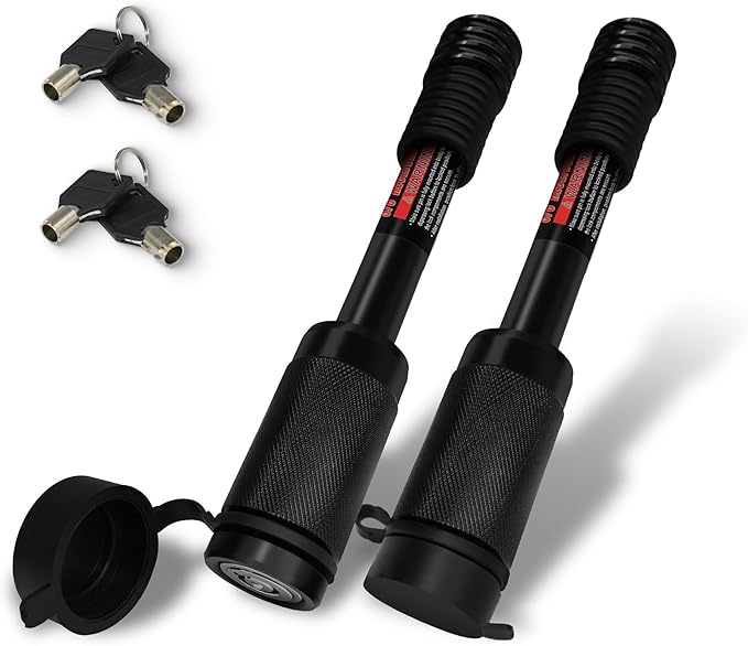 TYT Trailer Hitch Lock–5/8" Dia x 3-1/2"Long Pin,Fits 2-Inch Receiver,Class III/IV Trailers,2 Keys per Lock, Keys Not Shared, Includes 16 O-Rings, Ideal for Tow Trucks, Bikes, Cars & Boats（2 Pack）