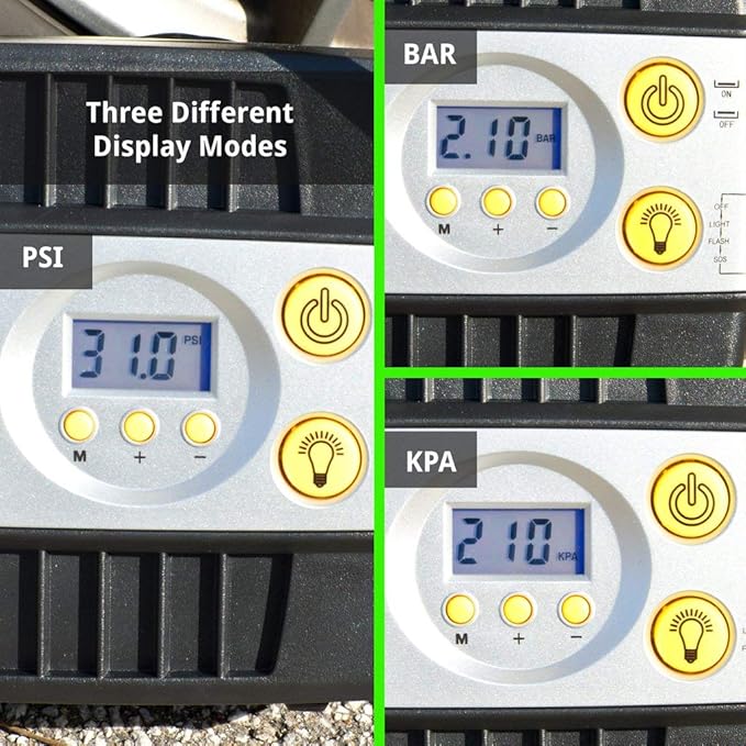JACO SmartPro 12V Tire Inflator Air Compressor - Portable Automatic Digital Tire Pump (12-volt DC)