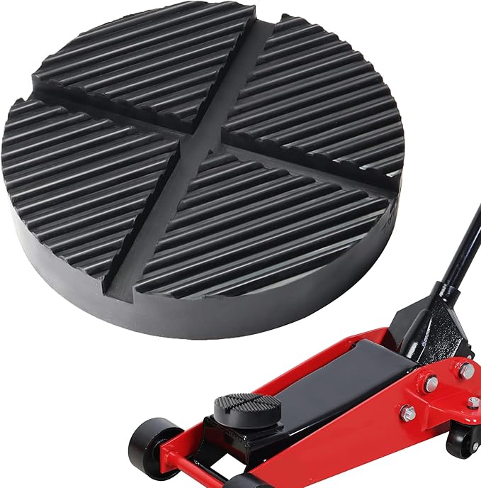 Floor Slotted Car Rubber Jack Pad Frame Protector Guard Adapter Jacking Lifting Disk Pad Tool Pinch Weld Side Chassis Trolley (1Pc)