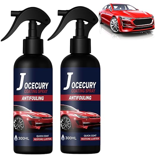 2Pcs*300ML Ceramic Coating Spray for Cars - 3-in-1 High Gloss & Protection, Waterless Wash & Shine, Fast Acting Coating Agent for Paint & Glass
