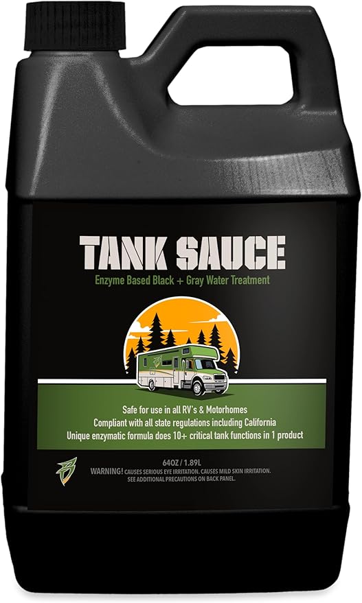 Bling Sauce Tank Sauce, Enzyme Based Black and Gray Water Treatment for RVs and Motorhomes, 64 oz.
