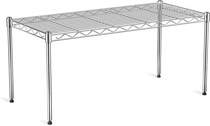 1-Tier Wire Shelf Rack,30" Wx14 Dx17 H,Single Metal Shelves Rack,Height Adjustable Metal Wire Shelving Unit and Storage for Kitchen,Cabinet,Countertop,Under-Sink,Closet,Pantry,Studio
