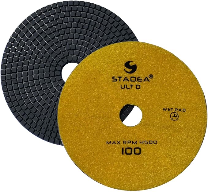 Stadea PPW266B Diamond Polishing Pads 7 Inch Set For Marble Concrete Stones Terrazzo Granite Floor Polishing