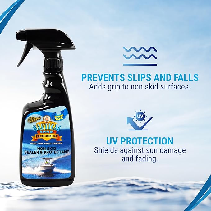 Nautical One - Non-Skid Sealer & Protectant | Restores & Protects Marine Decks, Steps, Platforms | UVA & UVB Protection | Water-Based (22 oz)