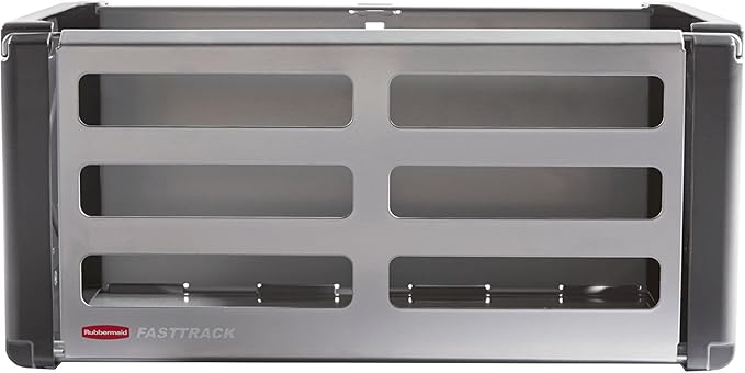 Rubbermaid FastTrack Rail Access Bin Garage Organization Bin for Sports Equipment/Gardening Supplies/Shed/Home/Garage/Item Storage