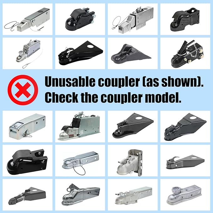 2026 Upgraded Trailer Lock Fits 2-5/16 Inch Coupler, Heavy Duty Trailer Hitch Locks, Anti-Theft Trailer Coupler Lock for RV | Cargo | Camper | Dump Trailer (Blue)
