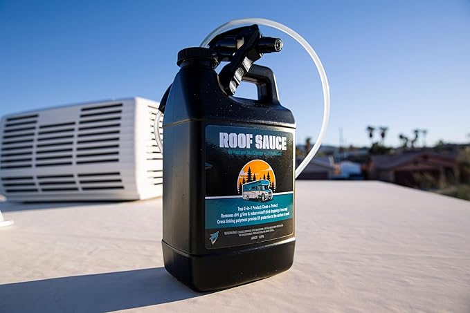 Bling Sauce Roof Sauce, 2-in-1 RV Roof and Seal Cleaner Plus UV Protectant, 64 oz.