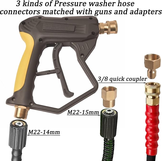 GDHXW 2 Liter Foam Cannon Pressure Washer Gun Heavy Duty Car Foam Blaster Big Mouth Adjustable Snow Foam Lance Thick Foam with 5 Nozzles and Quick Connector