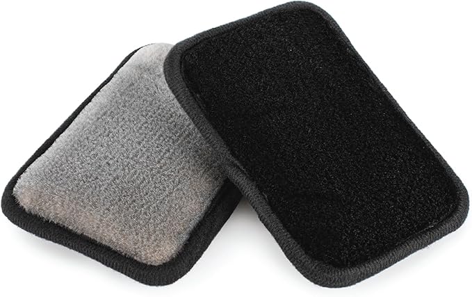 The Rag Company - Interior Scrubber - Soft Microfiber Pad Safe for All Automotive Interior Surfaces; Deep Cleaning with Scratchless and Streak-Free Finish - 4 Pk