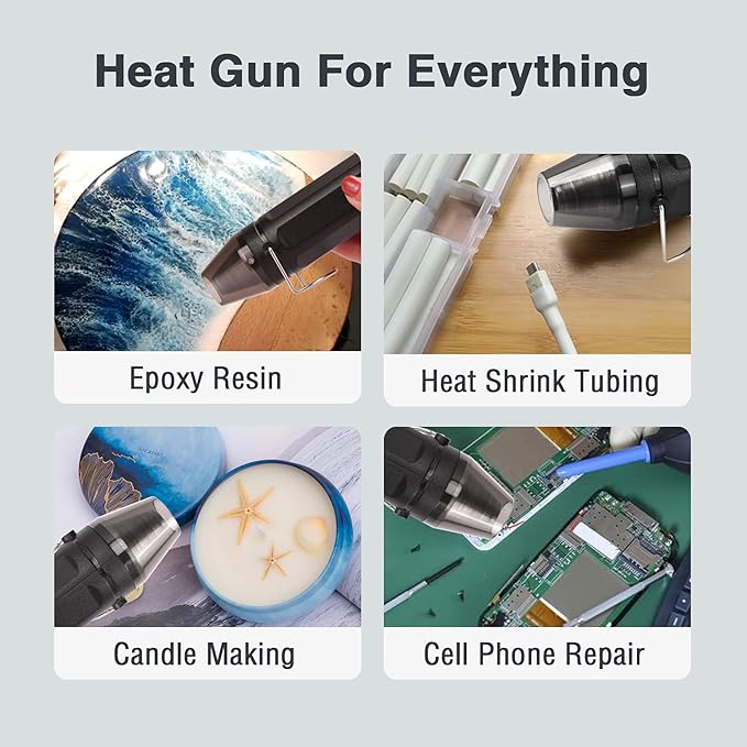 LDK Electric Soldering Iron Kit & Dual Temp Mini Heat Gun Heat Tools for Epoxy Resin, Shrink Wrap, Vinyl Wrapping, Shrink Tubing, Embossing