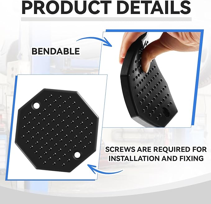 4 Pack Universal Octagon Heavy Duty Rubber Lifting Arm Pads Car Lift Accessories for Auto Lift Hoist Spareparts, Floor Jack Rubber Pad, 115 x 10mm(4.53'' x 0.39'')